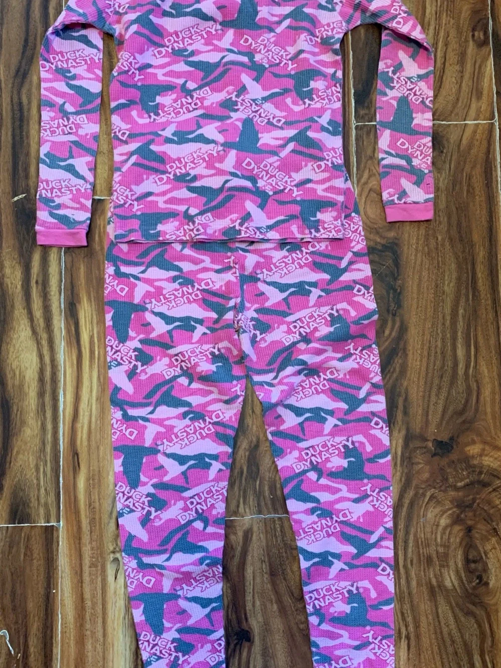 Duck Dynasty Y2K Camo Thermal Girls Size 10 Pajama Set. 3976N